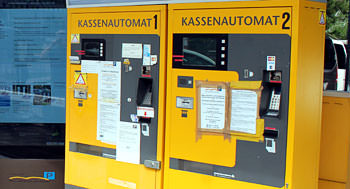 Kassenautomat an der Ausfahrt